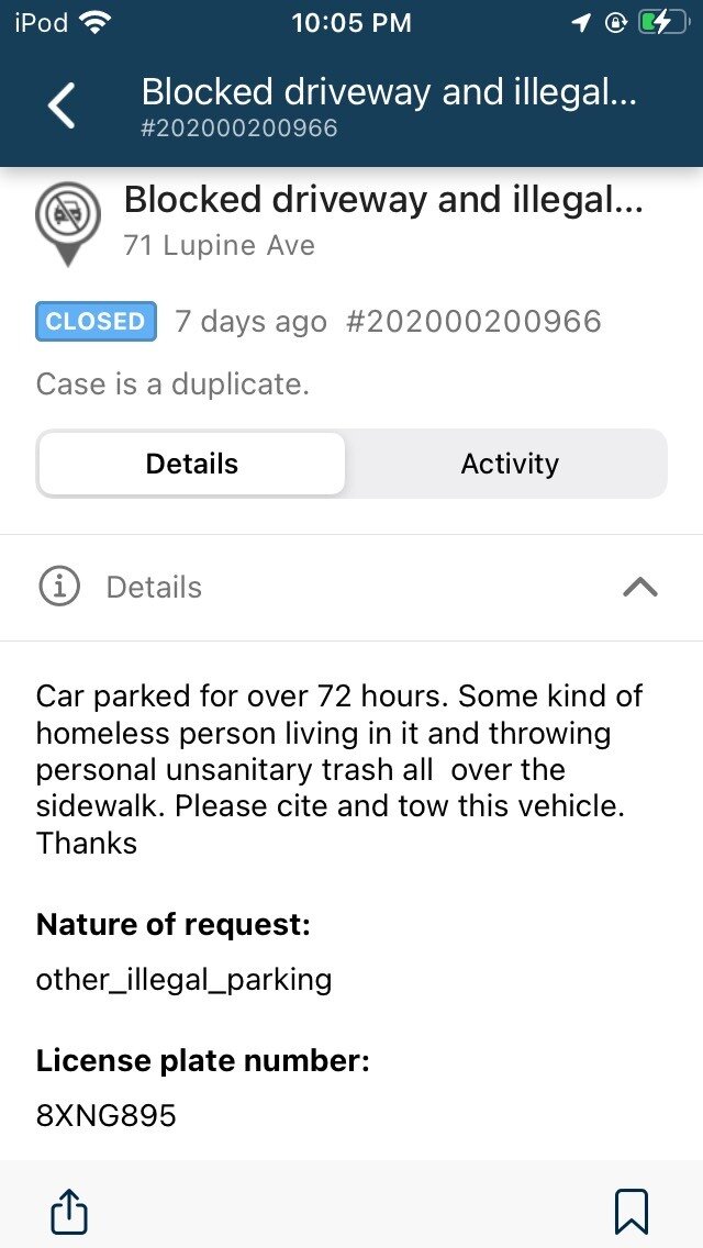 Photo attached to case 202000232611